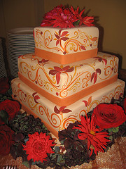 Fall Autumn Wedding Cake