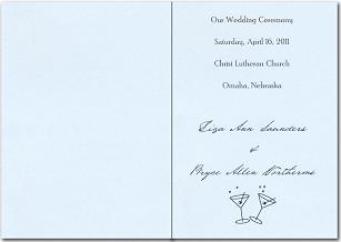 Wedding Program Layout