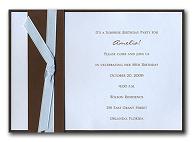 Light Blue and Chocolate Wedding Invitation