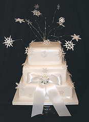 Snowflake Wedding Cake