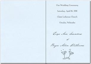 all about wedding program layouts